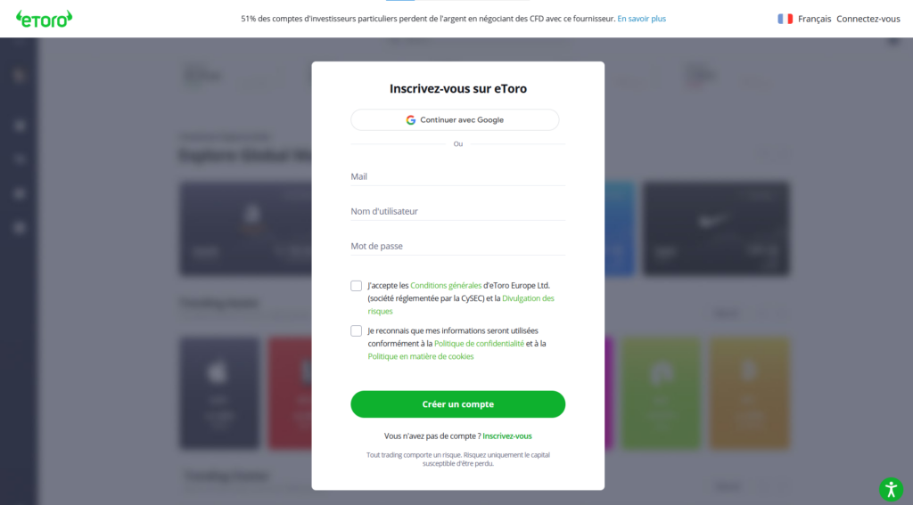 Comment sinscrire sur eToro - PlateformeDeTrading.fr Comment s'inscrire sur eToro