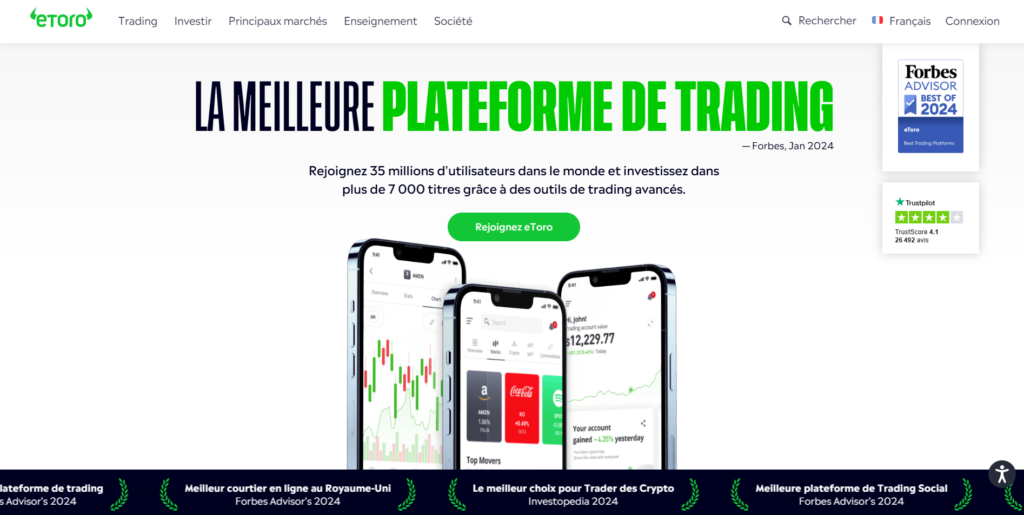Etoro Plateforme de Trading et Outils - PlateformeDeTrading.fr Plateforme de Trading et Outils